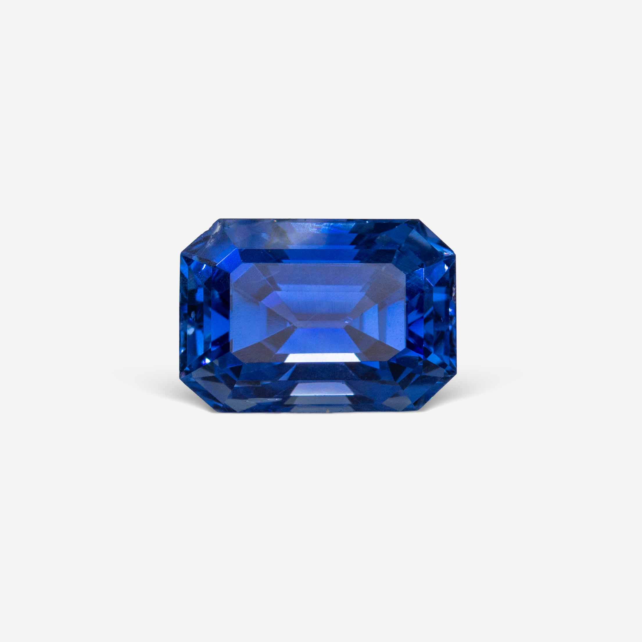 5.43 ct Intense Blue Octagonal Ceylon Sapphire