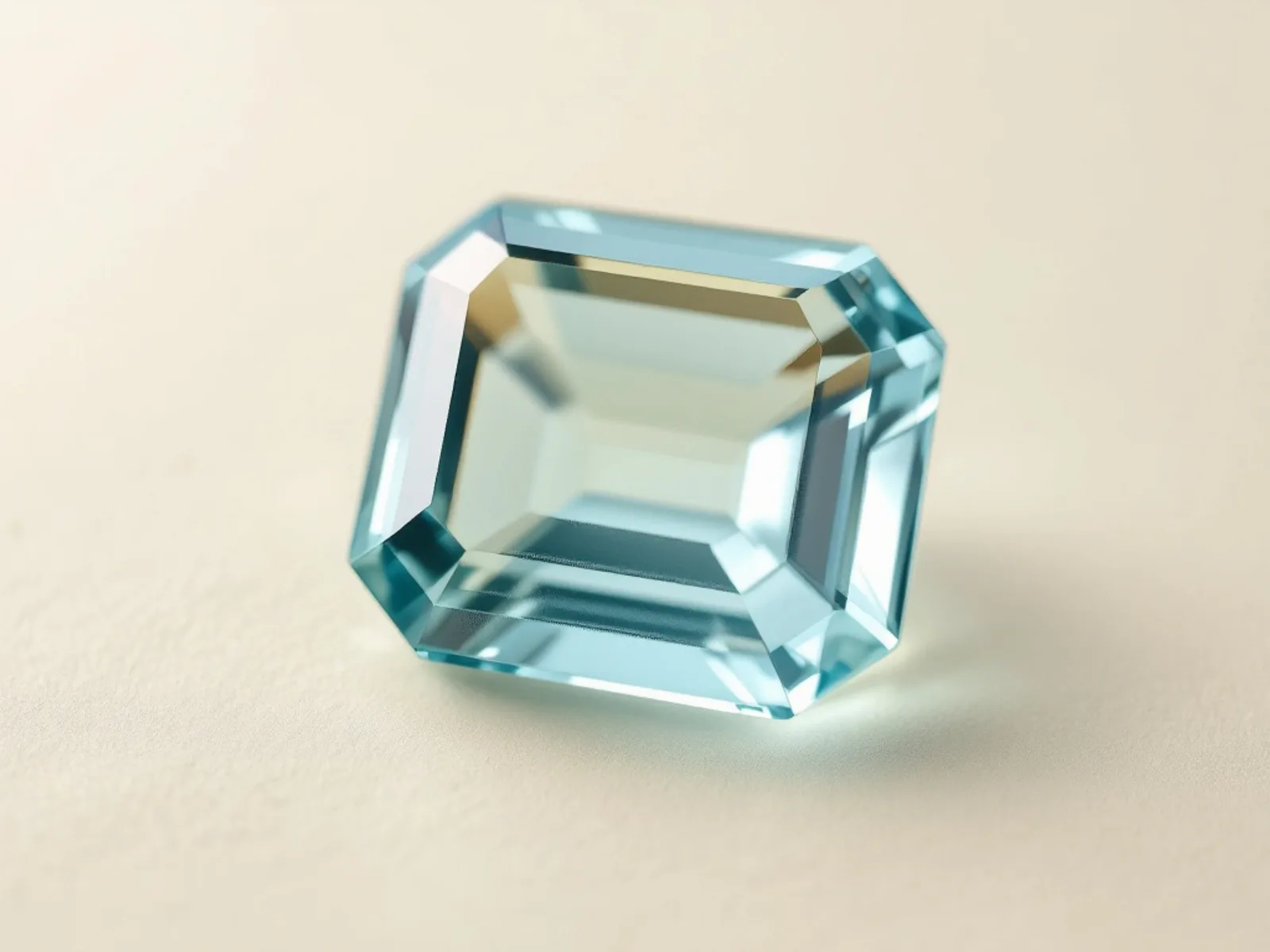 Loose aquamarine gemstones