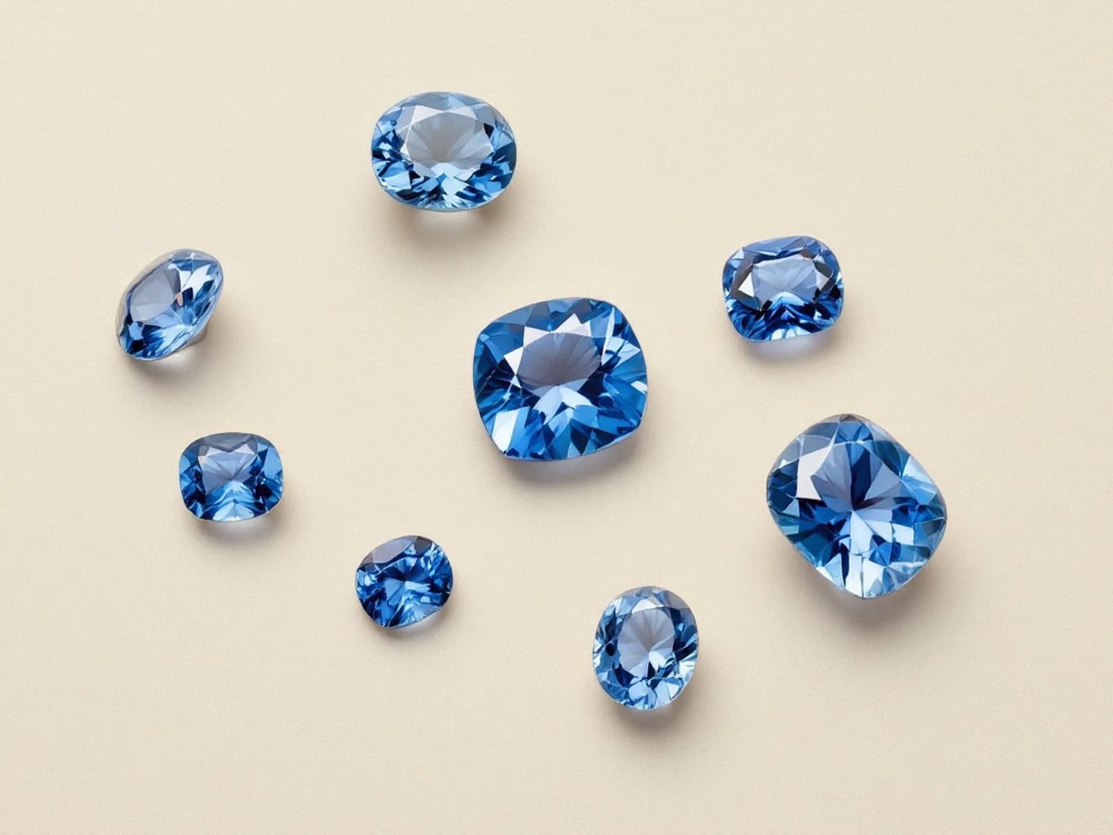 Loose sapphire gemstones